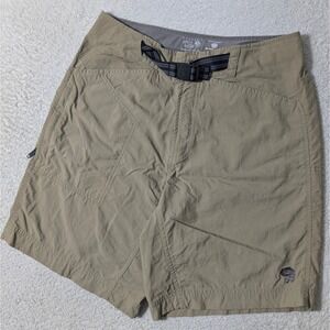 Mountain Hardwear Shorts Mens Sm Tan 29/11 Hiking Trekking Nylon Belted